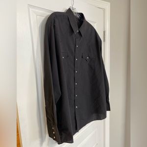 Plains Western Wear Men’s XL Charcoal Gray Button Up